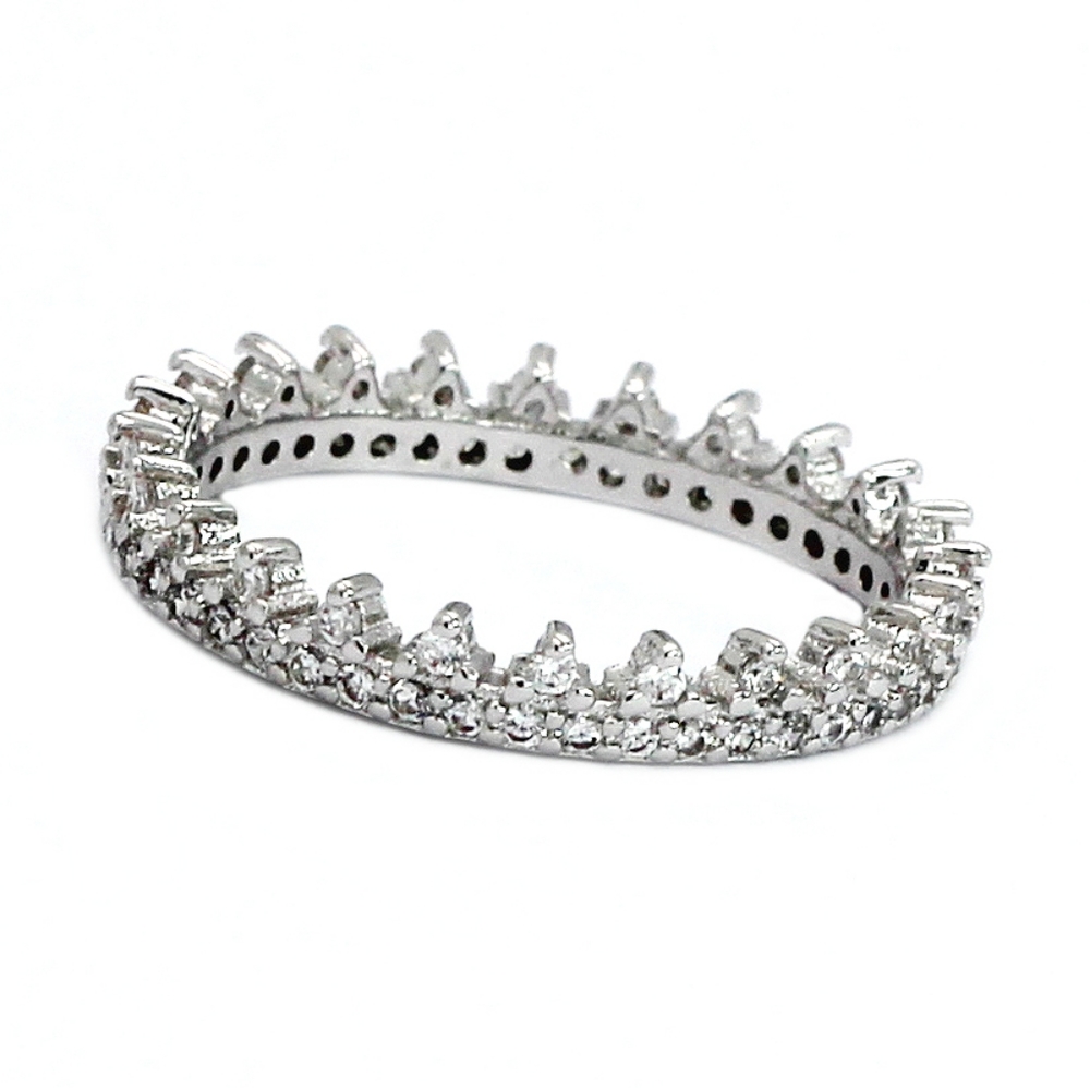 Silver fashionable temperament crystal ring